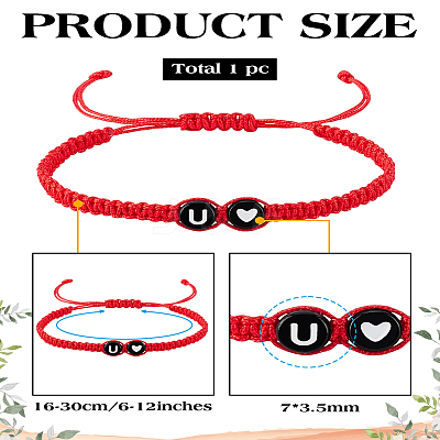 1Pc Adjustable Nylon Cord Braided Bracelets for Women Men BJEW-LP0001-31B-U-1