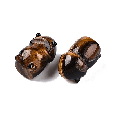 Natural Tiger Eye Monster Figurines DJEW-N003-01D-1