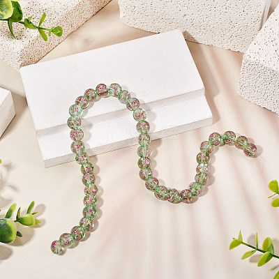1 Strand Handmade Glod Sand Lampwork Beads Strands LAMP-TA0002-09F-1