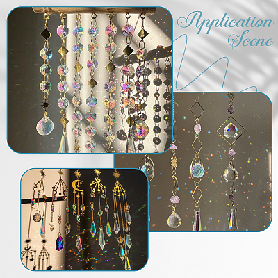 100Pcs Glass Charms GLAA-SP0001-70-1