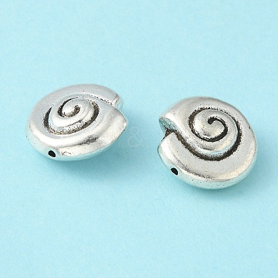 Tibetan Style Alloy Snail Shell Beads X-TIBEB-5570-AS-LF-1