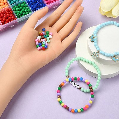 24 Colors Opaque Acrylic Beads MACR-YW0002-95-1