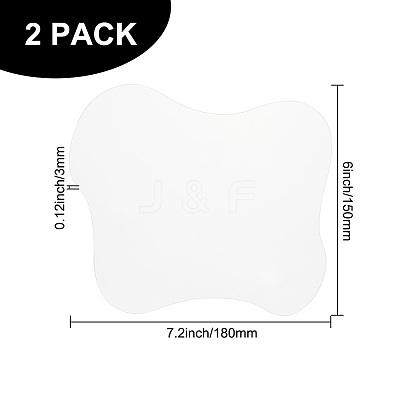 2Pcs 2 Colors Acrylic Cup Mats AJEW-DR0001-15-1