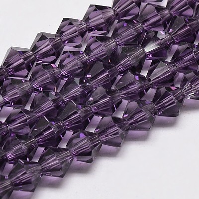 Imitate Austrian Crystal Bicone Glass Beads Strands X1-GLAA-F029-4x4mm-04-1