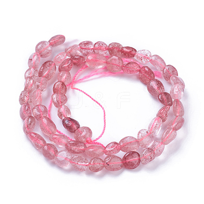 Natural Strawberry Quartz Beads Strands G-P433-10-1