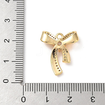 Brass Micro Pave Clear Cubic Zirconia Pendants KK-D504-23A-G-1