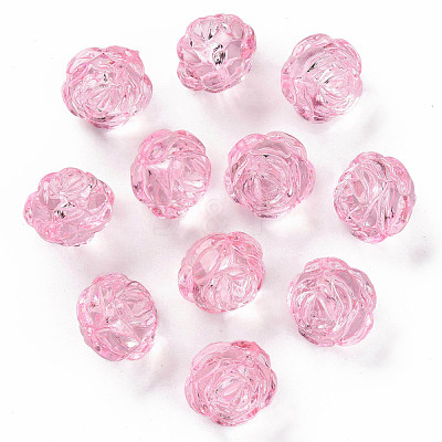 Transparent Acrylic Beads PL305Y-4-1