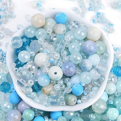 DIY Lampwork Beads & Glass Seed Beds Jewelry Making Findings Kits SEED-K010-01C-1