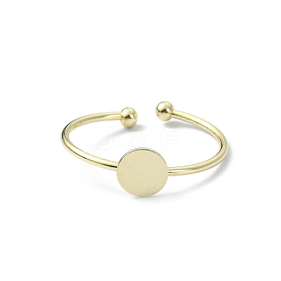 Brass Open Cuff Ring Findings X-KK-P232-01G-1
