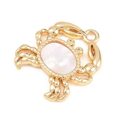 Natural Shell Sea Animal Pendants KK-H273-02G-1
