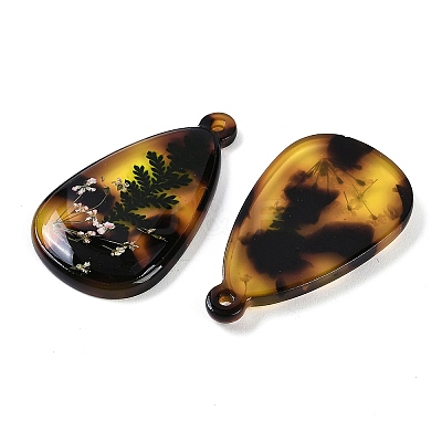 Epoxy Resin Pendants RESI-S09-01Q-RS-1