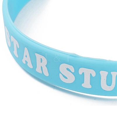 Word Silicone Wristbands Bracelets BJEW-XCP0001-12-1