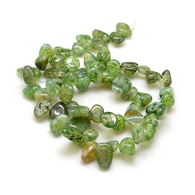 Natural Nuggets Crackle Agate Beads Strands G-P032-M-1