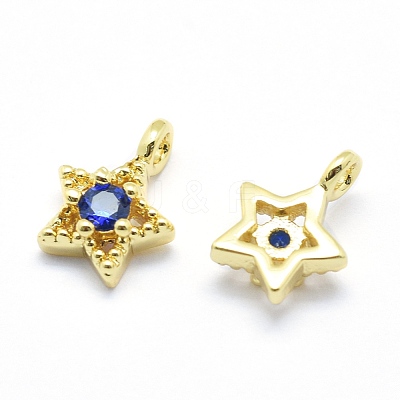 Brass Charms ZIRC-J040-37G-03-NR-1