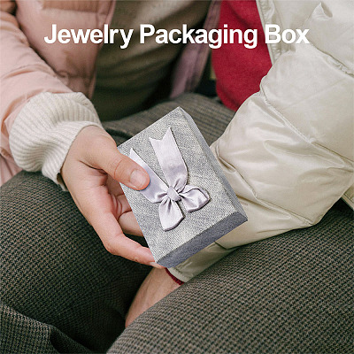 Rectangle Paper Jewelry Set Storage Gift Boxes with Bowknot CON-TAC0014-12A-1