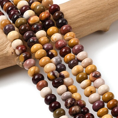 Natural Mookaite Beads Strands G-A280-A25-01-1