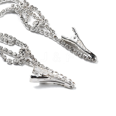 Alloy Rhinestone Hair Chain OHAR-M044-02C-S-1