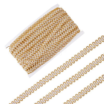 Polyester Centipede Braided Wavy Ribbon OCOR-WH0111-43A-1