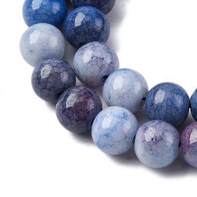 Ombre Effect Dyed Glass Beads Strands X-GLAA-T031-01O-04-1