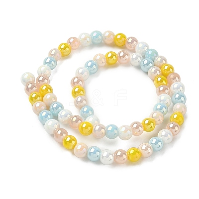 Electroplate & Gradient Color Glass Beads Strands LAMP-M023-03-04-1