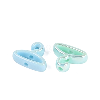 UV Plating Opaque Acrylic Beads OACR-N165-02-1