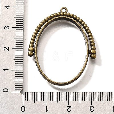 Alloy Open Back Bezel Pendants PALLOY-I223-11AB-1