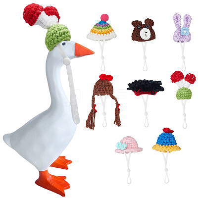 8Pcs 8 Styles Polyester Doll Hat DIY-SC0033-54A-1