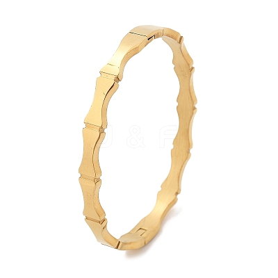 Bamboo Joint 304 Stainless Steel Bangles for Women BJEW-Z092-01G-1