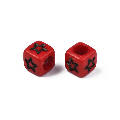 Opaque Acrylic Beads MACR-T038-17-1