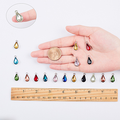 Alloy Glass Pendants PALLOY-SC0002-32-1