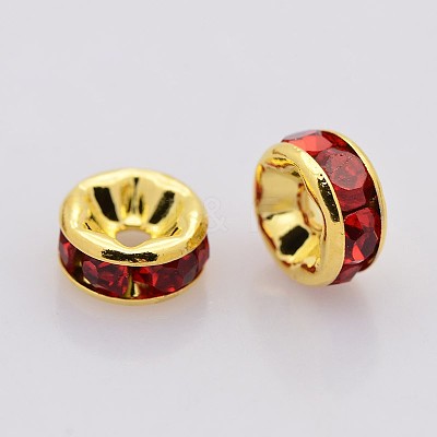 Brass Rhinestone Spacer Beads RB-A014-Z8mm-21G-1