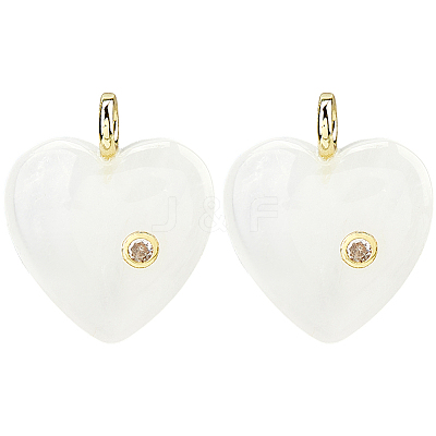 2Pcs Natural Quartz Crystal Pendants G-FH0002-76C-1