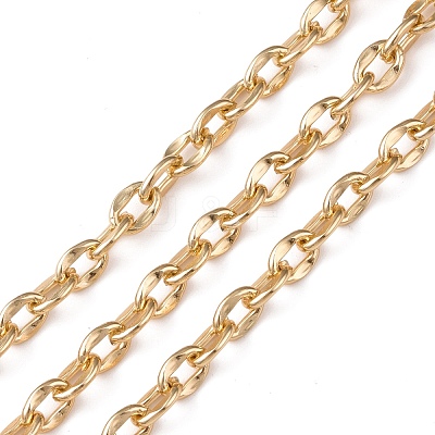Oval Oxidation Aluminum Coffee Bean Chains CHA-K003-03G-1
