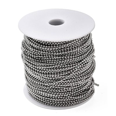 Tarnish Resistant 201 Stainless Steel Ball Chainswith Spool CHS-R008-19-100m-1