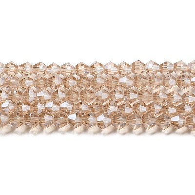 Transparent Electroplate Glass Beads Strands EGLA-A039-T3mm-A12-1