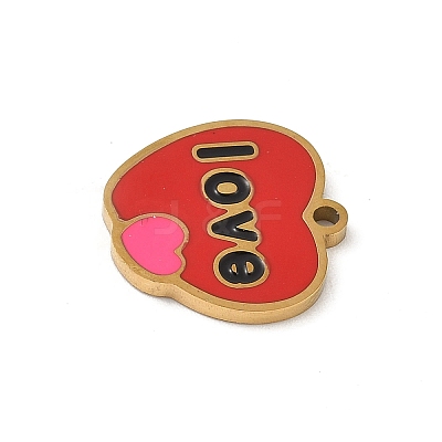 304 Stainless Steel Enamel Charms LS-STAS-P388-19F-G-1