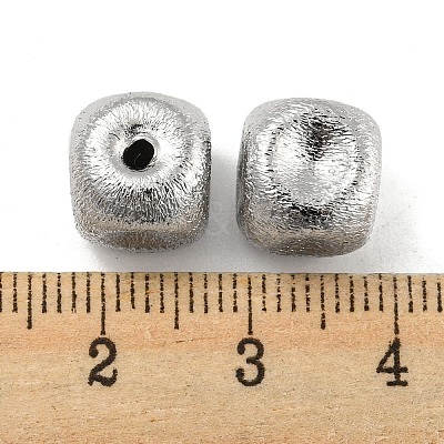 Brass Textured Beads KK-P258-04C-P-1