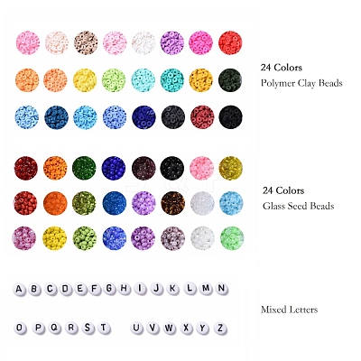 DIY Beads Jewelry Kits DIY-JQ0001-09-4mm-1