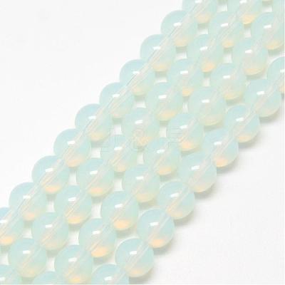 Baking Paint Glass Beads Strands DGLA-Q023-8mm-DB1-1