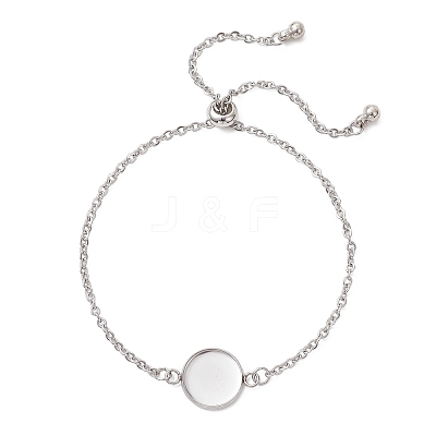 304 Stainless Steel Cable Chain Slider Bracelet Making BJEW-JB12959-02-1