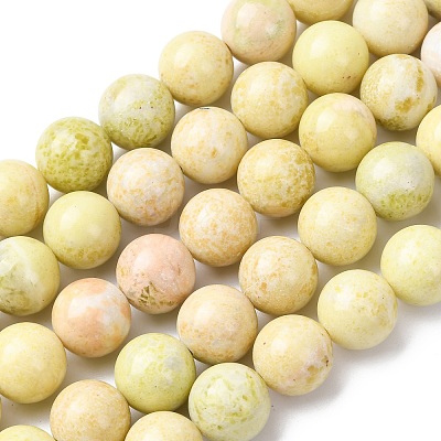 Natural Lemon Jade Beads Strands G-H343-D01-12mm-A-1
