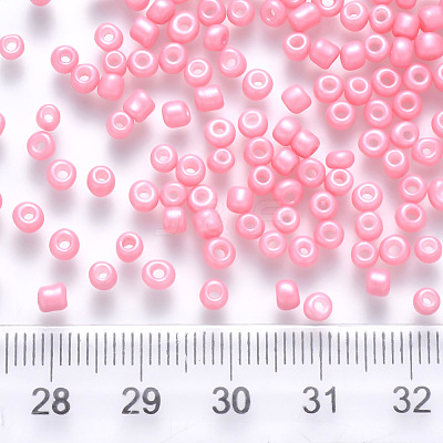 6/0 Baking Paint Glass Round Seed Beads SEED-S036-01C-04-1