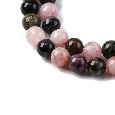 Natural Multicolor Tourmaline Beads Strands G-L608-B01-01-1