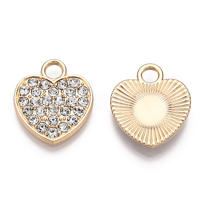 Alloy Rhinestone Pendants PALLOY-S133-003LG-1