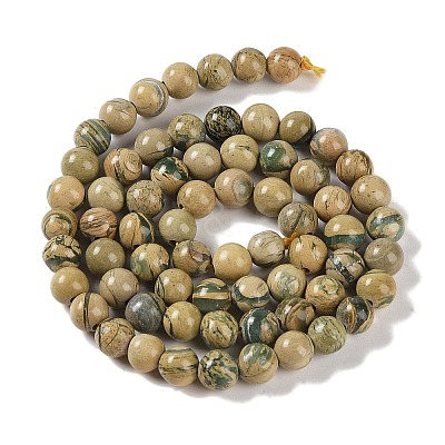 Natural Verdite Stone Beads Strands G-P530-B07-02-1