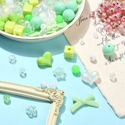 About 150pcs DIY Acrylic & Plastic Beads Jewelry Making Finding Kit DIY-CJ0002-33-1