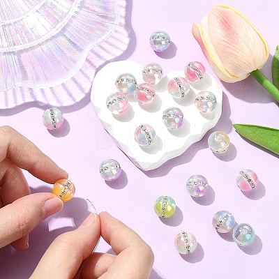 20Pcs Resin Imitation Cat Eye Beads RESI-YW0006-08-1