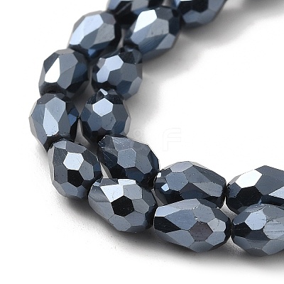Electroplate Glass Beads Strands EGLA-D017-7x5mm-2-1