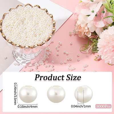Imitation Pearl Acrylic Beads PEAR-LT0001-02F-1