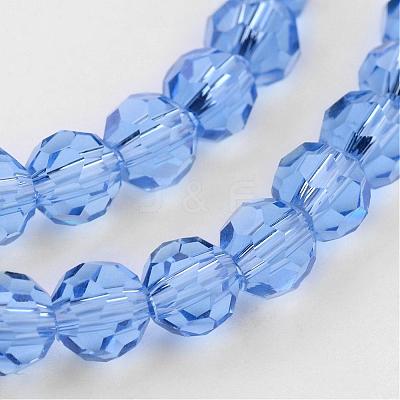 Transparent Glass Bead Strands GLAA-G013-6mm-25-1